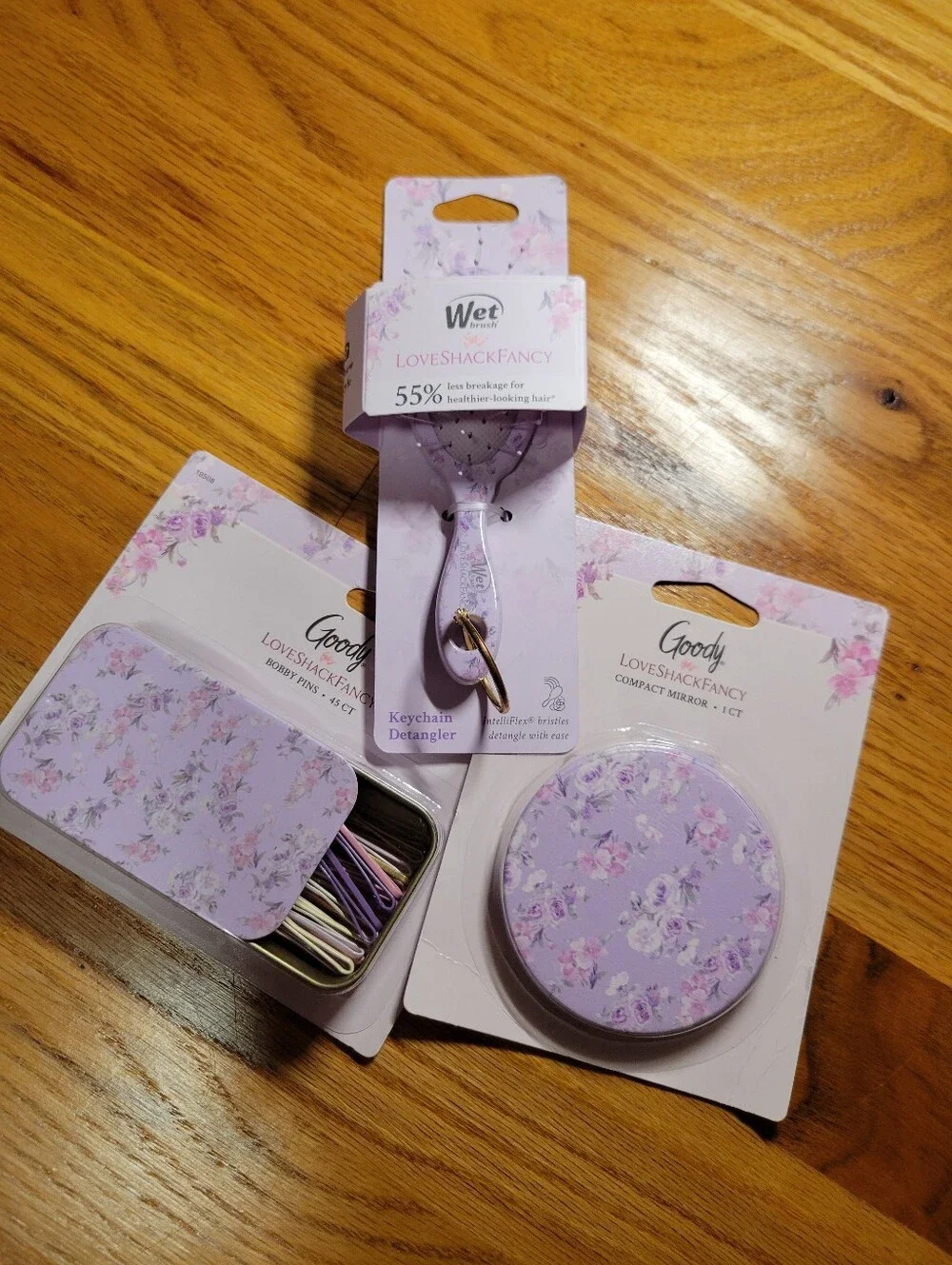 NWT LoveShackFancy x Goody x Wet Brush 3-Piece Hair Set Happy Thoughts Hibiscus